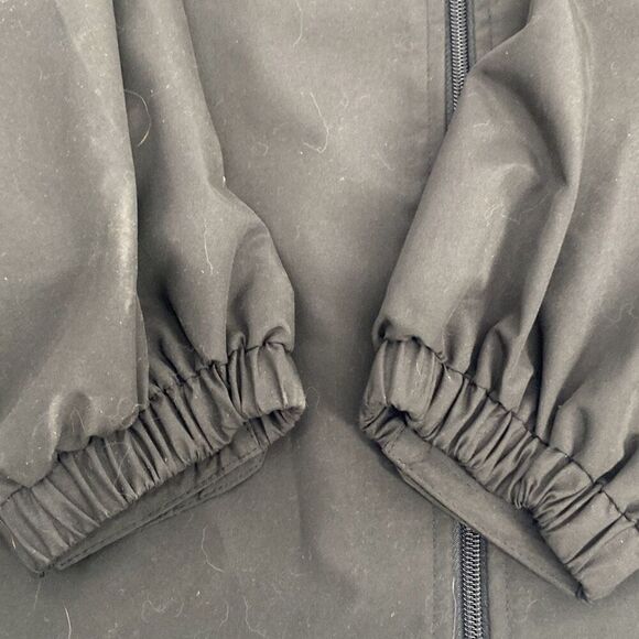 Three Fox Vineyards Unisex Full Zip Windbreaker Jacket Coat Black Tan Medium‎ - Picture 4 of 11